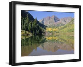 Maroon Bells, Aspen, Colorado, Rocky Mountains, USA-Jean Brooks-Framed Photographic Print