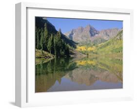 Maroon Bells, Aspen, Colorado, Rocky Mountains, USA-Jean Brooks-Framed Photographic Print