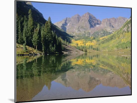 Maroon Bells, Aspen, Colorado, Rocky Mountains, USA-Jean Brooks-Mounted Photographic Print