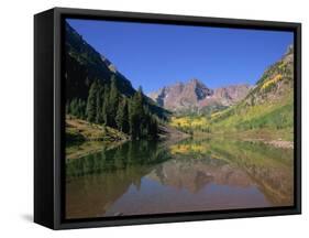 Maroon Bells, Aspen, Colorado, United States of America, North America-Jean Brooks-Framed Stretched Canvas