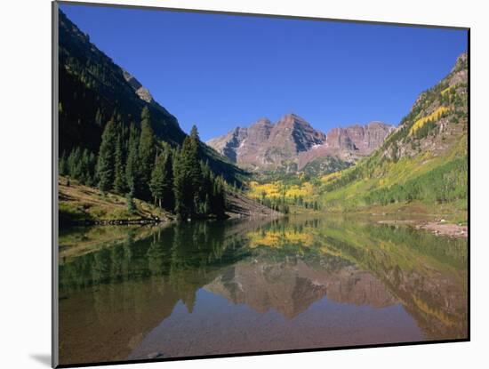 Maroon Bells, Aspen, Colorado, United States of America, North America-Jean Brooks-Mounted Photographic Print