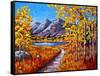 Maroon Bells, Colorado in Autumn-Patty Baker-Framed Stretched Canvas