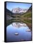 Maroon Bells From Maroon Lake, Maroon Bells-Snowmass Wilderness, Colorado, USA-Jamie & Judy Wild-Framed Stretched Canvas