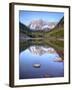 Maroon Bells From Maroon Lake, Maroon Bells-Snowmass Wilderness, Colorado, USA-Jamie & Judy Wild-Framed Photographic Print