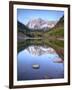 Maroon Bells From Maroon Lake, Maroon Bells-Snowmass Wilderness, Colorado, USA-Jamie & Judy Wild-Framed Photographic Print