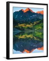 Maroon Bells Just as the Sun Was Rising-Brad Beck-Framed Photographic Print