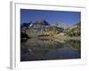 Maroon Bells Reflected in Crater Lake With Fall Color, White River National Forest, Colorado, USA-James Hager-Framed Photographic Print