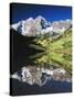 Maroon Bells Reflected in Maroon Lake, White River National Forest, Colorado, USA-Adam Jones-Stretched Canvas