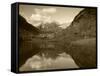 Maroon Bells Reflected in Maroon Lake, White River National Forest, Colorado, USA-Adam Jones-Framed Stretched Canvas