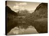 Maroon Bells Reflected in Maroon Lake, White River National Forest, Colorado, USA-Adam Jones-Stretched Canvas