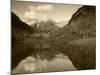 Maroon Bells Reflected in Maroon Lake, White River National Forest, Colorado, USA-Adam Jones-Mounted Photographic Print