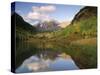 Maroon Bells Reflected in Maroon Lake, White River National Forest, Colorado, USA-Adam Jones-Stretched Canvas