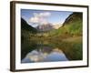 Maroon Bells Reflected in Maroon Lake, White River National Forest, Colorado, USA-Adam Jones-Framed Photographic Print