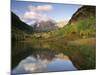 Maroon Bells Reflected in Maroon Lake, White River National Forest, Colorado, USA-Adam Jones-Mounted Photographic Print