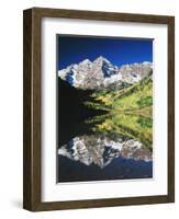 Maroon Bells Reflected in Maroon Lake, White River National Forest, Colorado, USA-Adam Jones-Framed Photographic Print