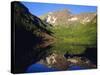 Maroon Bells Reflecting onto Lake-James Randklev-Stretched Canvas