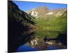 Maroon Bells Reflecting onto Lake-James Randklev-Mounted Photographic Print