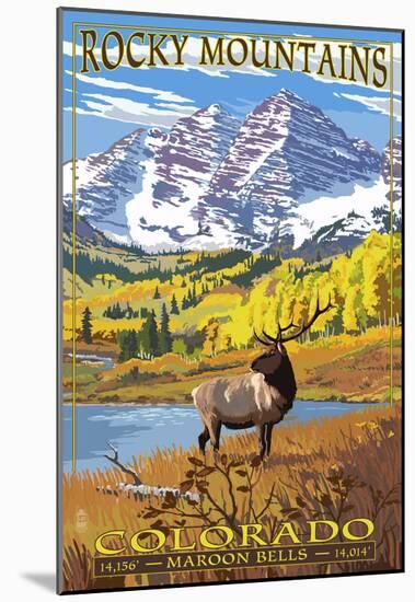 Maroon Bells - Rocky Mountain National Park-null-Mounted Poster