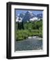 Maroon Bells Seen from Stream Rushing to Feed Maroon Lake Nearby, Rocky Mountains, USA-Nedra Westwater-Framed Photographic Print