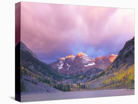 Maroon Bells Snowmass Wilderness at Dawn, Colorado, USA-Rob Tilley-Stretched Canvas