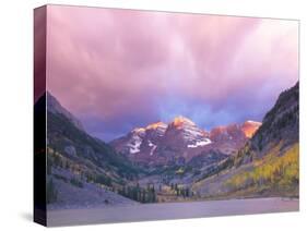 Maroon Bells Snowmass Wilderness at Dawn, Colorado, USA-Rob Tilley-Stretched Canvas