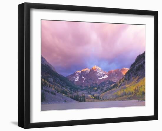 Maroon Bells Snowmass Wilderness at Dawn, Colorado, USA-Rob Tilley-Framed Premium Photographic Print