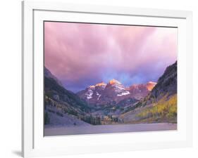 Maroon Bells Snowmass Wilderness at Dawn, Colorado, USA-Rob Tilley-Framed Photographic Print