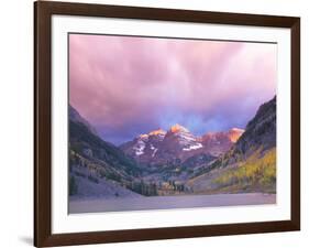 Maroon Bells Snowmass Wilderness at Dawn, Colorado, USA-Rob Tilley-Framed Photographic Print