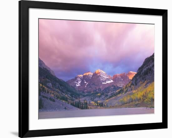 Maroon Bells Snowmass Wilderness at Dawn, Colorado, USA-Rob Tilley-Framed Photographic Print