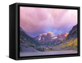 Maroon Bells Snowmass Wilderness at Dawn, Colorado, USA-Rob Tilley-Framed Stretched Canvas