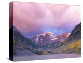 Maroon Bells Snowmass Wilderness at Dawn, Colorado, USA-Rob Tilley-Stretched Canvas