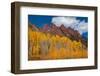 Maroon Bells-Snowmass Wilderness of Colorado, red rock cliffs.-Mallorie Ostrowitz-Framed Photographic Print