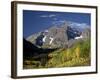 Maroon Bells With Fall Color, White River National Forest, Colorado, USA-James Hager-Framed Photographic Print