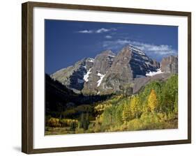 Maroon Bells With Fall Color, White River National Forest, Colorado, USA-James Hager-Framed Photographic Print