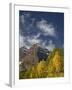 Maroon Bells with Fall Color, White River National Forest, Colorado-James Hager-Framed Photographic Print