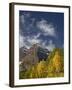 Maroon Bells with Fall Color, White River National Forest, Colorado-James Hager-Framed Photographic Print
