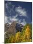 Maroon Bells with Fall Color, White River National Forest, Colorado-James Hager-Mounted Photographic Print