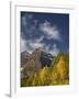 Maroon Bells with Fall Color, White River National Forest, Colorado-James Hager-Framed Photographic Print