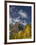 Maroon Bells with Fall Color, White River National Forest, Colorado-James Hager-Framed Photographic Print