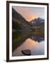 Maroon Bells with Fall Colors During a Clearing Storm in the Evening, White River National Forest-James Hager-Framed Premium Photographic Print