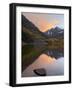 Maroon Bells with Fall Colors During a Clearing Storm in the Evening, White River National Forest-James Hager-Framed Photographic Print