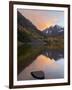 Maroon Bells with Fall Colors During a Clearing Storm in the Evening, White River National Forest-James Hager-Framed Photographic Print