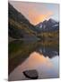 Maroon Bells with Fall Colors During a Clearing Storm in the Evening, White River National Forest-James Hager-Mounted Photographic Print