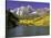 Maroon Lake and Autumn Foliage, Maroon Bells, CO-David Carriere-Stretched Canvas