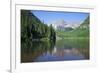Maroon Lake and Maroon Bells Peaks in the background, Maroon Bells Scenic Area, Colorado, United St-Richard Maschmeyer-Framed Photographic Print