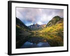 Maroon Lake, View of Autumn Aspens, White River National Forest, Colorado, USA-Stuart Westmorland-Framed Photographic Print