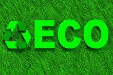 Eco Word over Green Grass-marphotography-Art Print