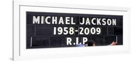 Marquee Tribute to Michael Jackson, Hotel near Staples Center, July 7, 2009-null-Framed Photographic Print