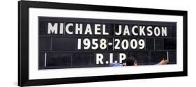 Marquee Tribute to Michael Jackson, Hotel near Staples Center, July 7, 2009-null-Framed Photographic Print