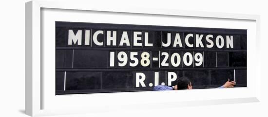 Marquee Tribute to Michael Jackson, Hotel near Staples Center, July 7, 2009-null-Framed Photographic Print